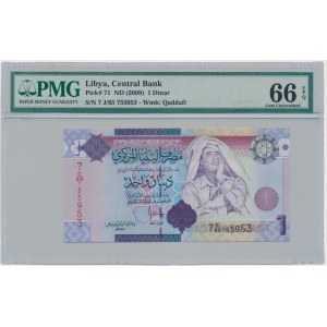 Libya, 1 Dinar 2009 - PMG 66 EPQ