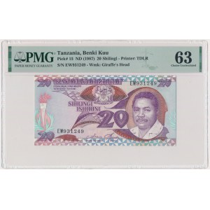 Tanzania, 20 Shilingi 1987 - PMG 63