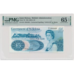 Saint Helena, 5 Pounds (1981) - PMG 65 EPQ