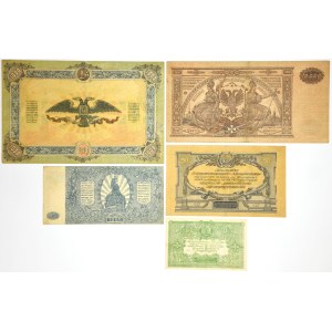 Russia, South Russia, set 3-10.000 Rubles 1919-20 (5 szt.)
