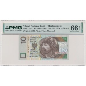 10 zlotych, 1994 - YG - PMG 66 EPQ - replacement series