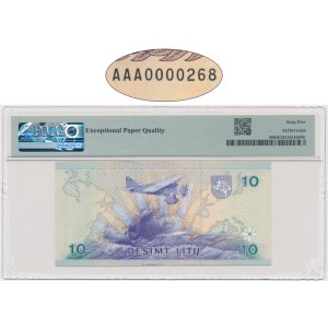 Lithuania, 10 Litu 1997 - AAA - PMG 65 EPQ - low serial number