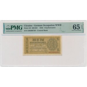 Ukraine 1 Karbowanez 1942 - PMG 65 EPQ