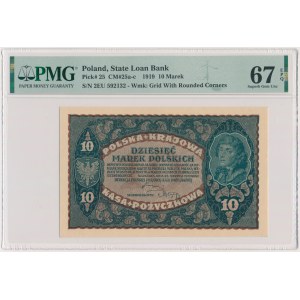 10 marks 1919 - II Ser. EU - PMG 67 EPQ