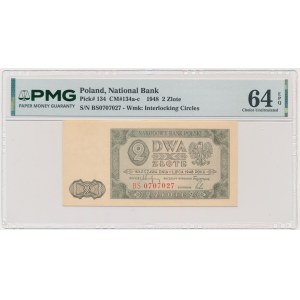 2 złote 1948 - BS - PMG 64 EPQ