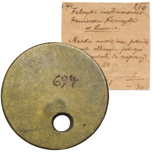 Franciszek Niewczyk Instrument Factory Token Lviv