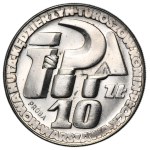 NICKEL-PROBEMÜNZE, 10 Złoty 1964 – Sichel und Spitzhacke – mit Münzzeichen