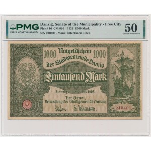 Danzig, 1.000 Mark 1923 - PMG 50
