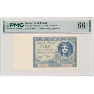 5 zloty 1930 - Ser. BX. - PMG 66 EPQ