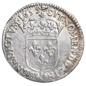 France, Louis XIV, 1/12 Ecu Aix-en-Provence 1659 &