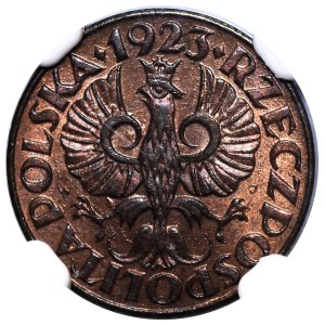 1 grosz 1923 - NGC MS66 RB