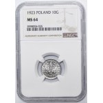 10 groszy 1923 - NGC MS64