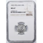 20 Groschen 1923 – NGC MS67