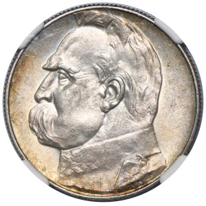 Piłsudski, 5 złotych 1936 - NGC MS63