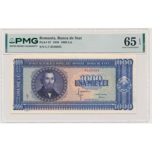 Rumänien, 1.000 Lei 1950 – PMG 65 EPQ