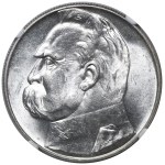 Piłsudski, 10 zlotych, 1937 - NGC MS62+