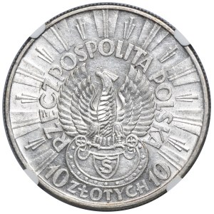 Piłsudski Strzelecki, 10 złotych 1934 - NGC AU55