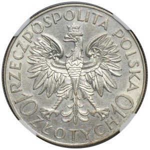 Sobieski, 10 złotych 1933 - NGC MS61