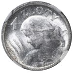 Woman and Ears of Wheat, 1 zloty, Paris 1924 - NGC MS61