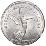Nike, 5 zlotych, Warsaw 1928 - NGC MS61