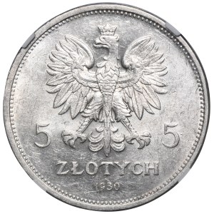 Banner, 5 zlotych, 1930 - NGC MS62