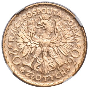 20 zlotych, 1925, Chrobry - NGC MS63