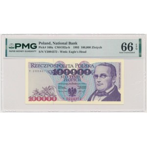 100 000 zlotys 1993 - Y - PMG 66 EPQ