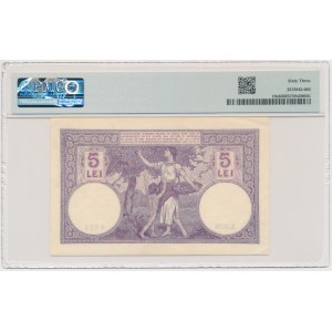 Rumunsko, 5 lei, 1917 – PMG 63
