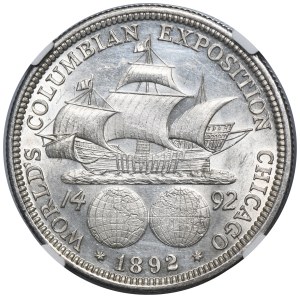 USA, 1/2 Dollar Philadelphia 1892 - World's Columbian Exposition Chicago - NGC UNC DETAILS
