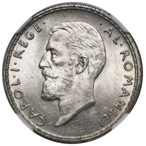 Rumunia, Karol I, 1 Leu Bruksela 1914 - NGC MS64