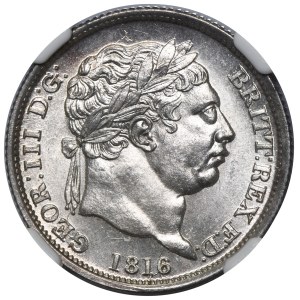 Great Britain, George III, 1 Shilling 1816 - NGC MS64