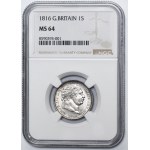 Great Britain, George III, 1 Shilling 1816 - NGC MS64