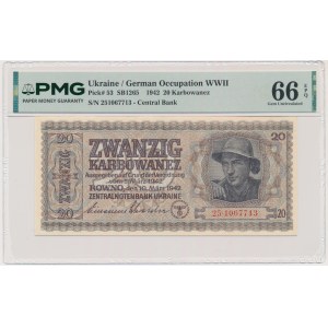 Ukraine, 20 Karbownцы 1942 – PMG 66 EPQ