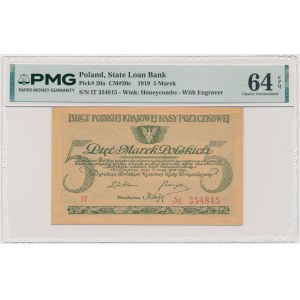 5 stamps, 1919 - IT - PMG 64 EPQ