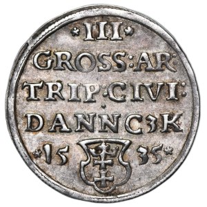 Sigismund I Old, Trojak Danzig 1535 - VERY RARE