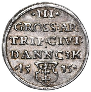 Sigismund I Old, Trojak Danzig 1535 - VERY RARE