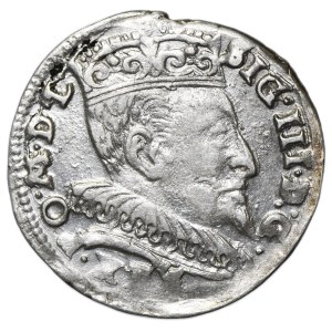 Sigismund III Vasa, 3 Groschen Vilnius 1594 - stars on sides III