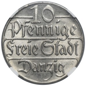 Free City of Danzig, 10 pfennige 1923 - NGC MS63