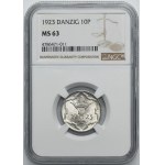 Free City of Danzig, 10 pfennige 1923 - NGC MS63