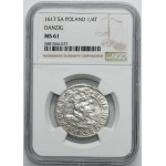 Sigismund III Vasa, 1/4 Thaler Danzig 1617 - PRVS:+ - NGC MS61