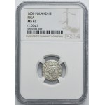 Sigismund III Vasa, Schilling Riga 1600 - NGC MS62