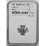 Augustus II the Strong, Heller Dresden 1726 IGS - NGC MS62