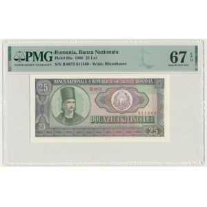 Rumunsko, 25 lei, 1966 – PMG 67 EPQ