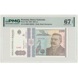 Romania, 200 Lei 1992 - PMG 67 EPQ