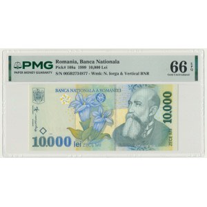 Romania, 10.000 Lei 1999 - PMG 66 EPQ