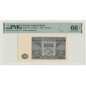 5 zlotych, 1946 - PMG 66 EPQ