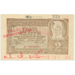 2 zlote 1940 - B - Counterfeit Issue Bank, Class II