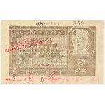 2 zlote 1940 - B - Counterfeit Issue Bank, Class II