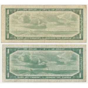 Canada, 1 Dollar 1954 (2 pcs.) - with and without devils face