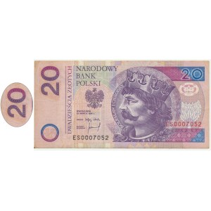 20 zlotych 1994 - ES - MISPRINT -
